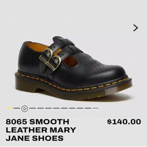 8065 Smooth Leather Mary Jane Shoes in Black 8065 Smooth Leather Mary Jane Shoe